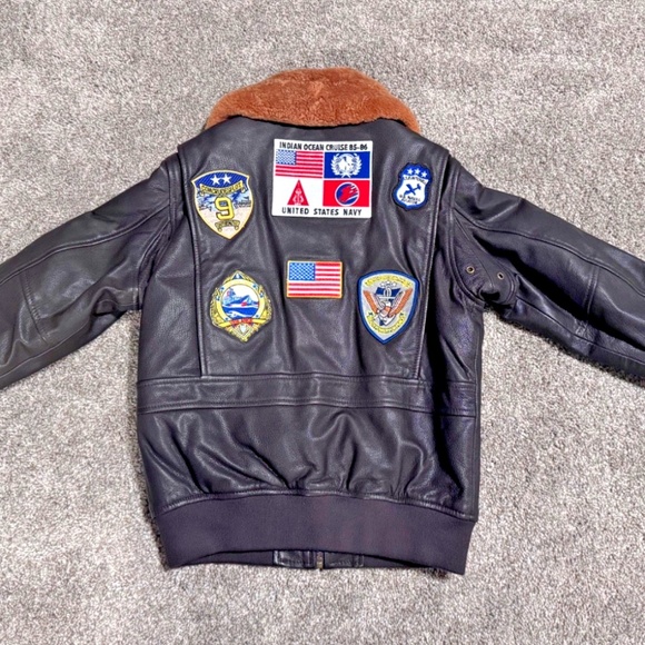 TOP GUN® 1.0 OFFICIAL KIDS LEATHER JACKET - Picture 3 of 4